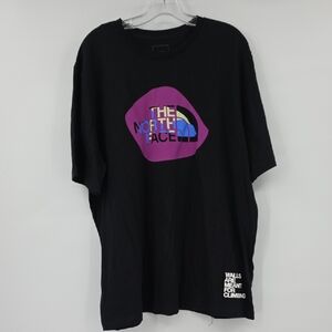 The North Face Black Tee with Vibrant Graphic Size XL